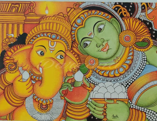Picture of Ganesha Parvathy - Mural