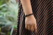 Picture of Macrame bracelet black brown pattern